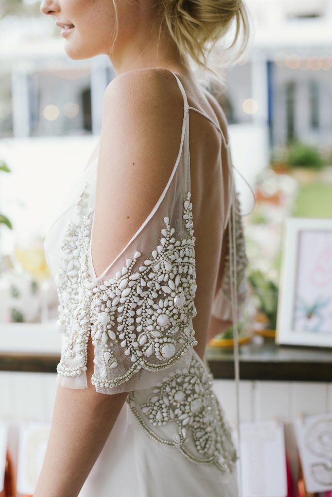 beaded bridal dress