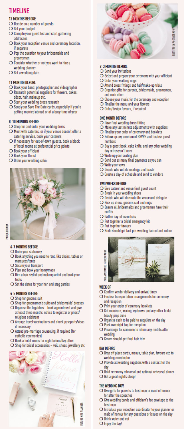 What Now Your 12 Month Wedding Planning Checklist And Timeline