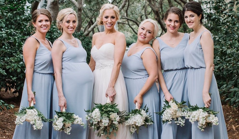 pregnant bridesmaid