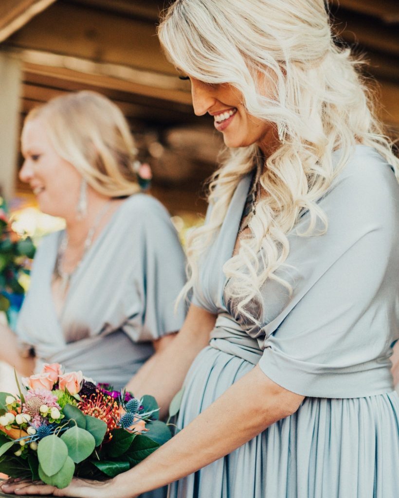 pregnant bridesmaid
